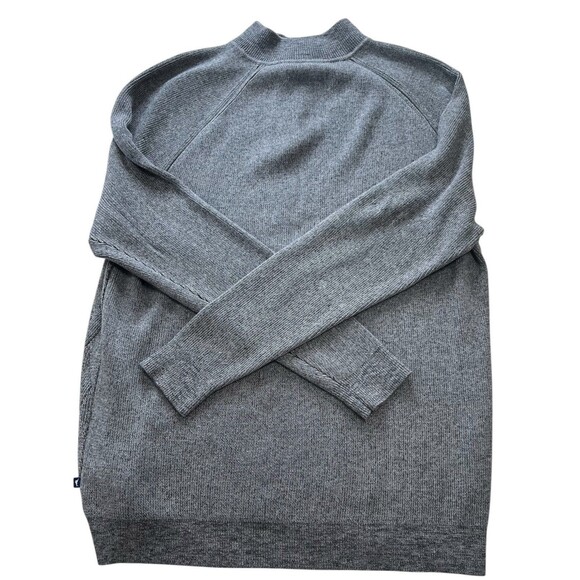 Tommy Bahama 1/4 Zip Pullover Mens 2XL Gray Cable Knit Sweater Preppy Old School - Picture 5 of 10